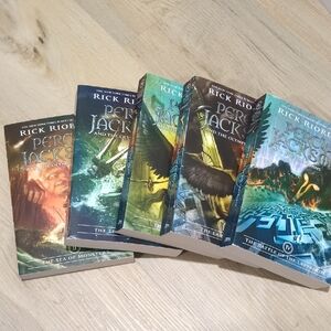 Percy Jackson Book Set - Green/Blue Covers